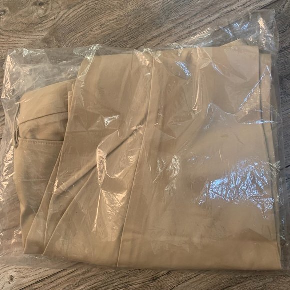 NWT LANDS' END CURVY FIT PLAIN FRONT BOOT CUT CHINO PANTS DESERT KHAKI 0 - Picture 5 of 16